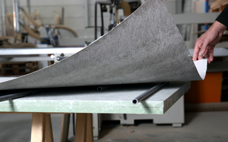 Laminaat op houten drager