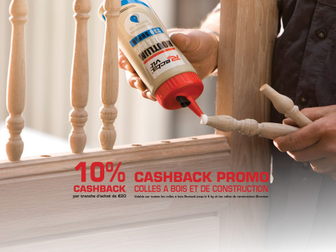 Houtlijm cashback actie banner website FR